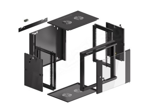 LANBERG SZAFA WISZĄCA 19" 9U 570X450 SZYBKI MONTAŻ (CZARNA, FLAT PACK) WFFA-5409-10B LANBERG SZAFA WISZĄCA 19" 9U 570X450 SZYBKI MONTAŻ (CZARNA, FLAT PACK) WFFA-5409-10B