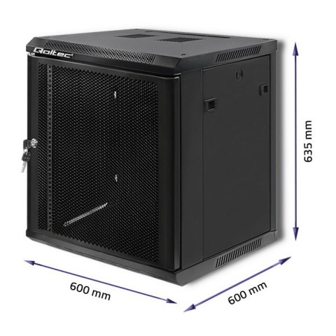 QOLTEC SZAFY RACK 19" | 12U | 600X635X600 | PERFOROWANE DRZWI QOLTEC SZAFY RACK 19" | 12U | 600X635X600 | PERFOROWANE DRZWI