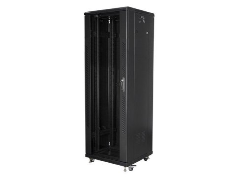 Szafy jednosekcyjna, zamykana na zamek Lanberg FF01-6637-12B (37U; 19'' / 600mm / 600 mm; stojąca; Pełne, Szklane; 800 kg; kolor Szafy jednosekcyjna, zamykana na zamek Lanberg FF01-6637-12B (37U; 19'' / 600mm / 600 mm; stojąca; Pełne, Szklane; 800 kg; kolor