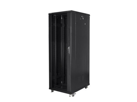 Szafy jednosekcyjna, zamykana na zamek Lanberg FF01-8847-12B (47U; 19'' / 800mm / 800 mm; stojąca; Pełne, Szklane; 800 kg; kolor Szafy jednosekcyjna, zamykana na zamek Lanberg FF01-8847-12B (47U; 19'' / 800mm / 800 mm; stojąca; Pełne, Szklane; 800 kg; kolor