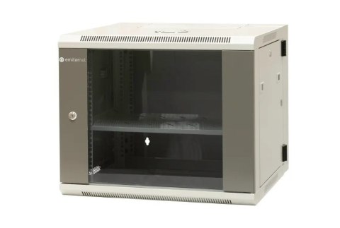 EmiterNet Szafa wisząca dzielona 19" 9U, drzwi blacha/szkło, 600×550×500mm szer./gł./wys. EmiterNet Szafa wisząca dzielona 19" 9U, drzwi blacha/szkło, 600×550×500mm szer./gł./wys.