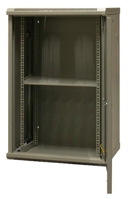 EmiterNet Szafa wisząca niedzielona 19'' 18U, niezmontowana, drzwi blacha/ szkło, 600x450x910mm szer./gł./wys. EmiterNet Szafa wisząca niedzielona 19'' 18U, niezmontowana, drzwi blacha/ szkło, 600x450x910mm szer./gł./wys.
