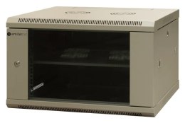 EmiterNet Szafa wisząca niedzielona 19'' 6U, niezmontowana, drzwi blacha/ szkło, 600x600x370mm szer./gł./wys.