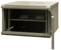 EmiterNet Szafa wisząca niedzielona 19'' 6U, niezmontowana, drzwi blacha/ szkło, 600x600x370mm szer./gł./wys.