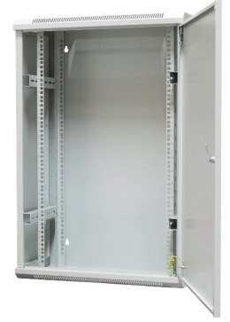 EmiterNet Szafa wisząca niedzielona płytka 19'' 18U, drzwi całe z blachy, 600×300×910mm szer./gł./wys