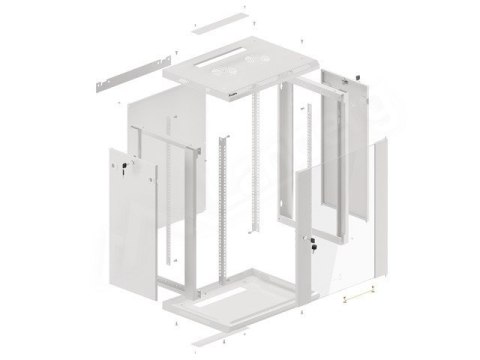 Szafa Rack Lanberg WF01-6415-10S (770mm / 600mm / 450 mm; wisząca; szary) Szafa Rack Lanberg WF01-6415-10S (770mm / 600mm / 450 mm; wisząca; szary)