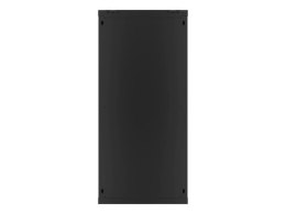 Szafa jednosekcyjna Lanberg WF01-6427-10B (27U; 1300mm / 600mm / 450 mm; wisząca; Szklane; 19''; kolor czarny)