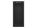 Szafa jednosekcyjna Lanberg WF01-6627-10B (27U; 1300mm / 600mm / 600 mm; wisząca; Szklane; 19''; kolor czarny)