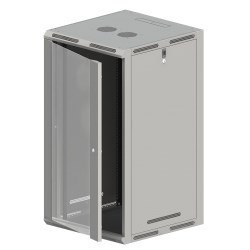 Szafa zamykana na zamek A-LAN SW-21U-600-600-N-DSJ-OP-RP-B-S (21U; 1035mm / 570mm / 600 mm; stojąca, wisząca; Szklane; 19''; kol