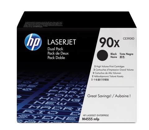 HP 90X - 2 pakker - Hojtydende - sor HP 90X - 2 pakker - Hojtydende - sor
