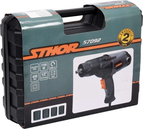 Klucz udarowy 1100W 1/2"450Nm T57092 STHOR Klucz udarowy 1100W 1/2"450Nm T57092 STHOR