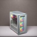 Korsarz | Obudowa Mid-Tower ATX ze szkła hartowanego | iCUE 4000X RGB | Szyba boczna | Wieża środkowa | Biały | Zasilacz w zesta