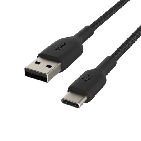 BELKIN KABEL USB USB- C - USB-A, OPLOT 2M, CZARNY BELKIN KABEL USB USB- C - USB-A, OPLOT 2M, CZARNY
