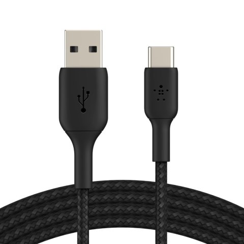 BELKIN KABEL USB USB- C - USB-A, OPLOT 2M, CZARNY BELKIN KABEL USB USB- C - USB-A, OPLOT 2M, CZARNY