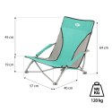 Krzesło plażowe NILS CAMP NC3035 zielono-szare