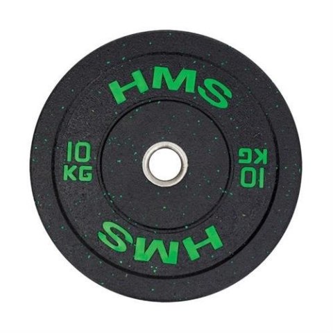 Talerz olimpijski Bumper 10 kg Zielony HMS HTBR10 Talerz olimpijski Bumper 10 kg Zielony HMS HTBR10