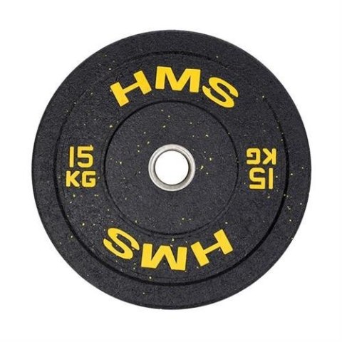 Talerz olimpijski Bumper 15 kg Żółty HMS HTBR15 Talerz olimpijski Bumper 15 kg Żółty HMS HTBR15