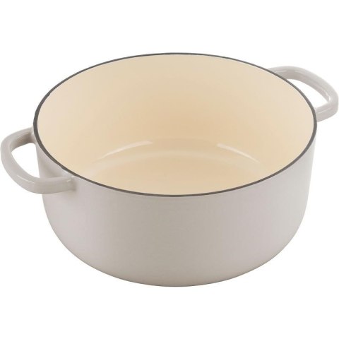 Garnek żeliwny okrągły Ballarini Bellamonte - 5.5 ltr, Kość słoniowa Garnek żeliwny okrągły Ballarini Bellamonte - 5.5 ltr, Kość słoniowa