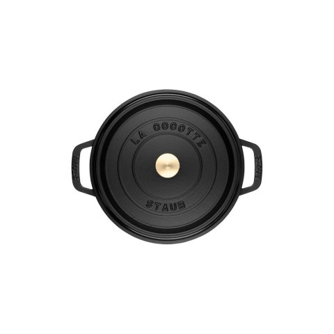 Garnek żeliwny okrągły Staub - 5.2 ltr, Czarny Garnek żeliwny okrągły Staub - 5.2 ltr, Czarny