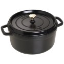 Garnek żeliwny okrągły Staub - 5.2 ltr, Czarny