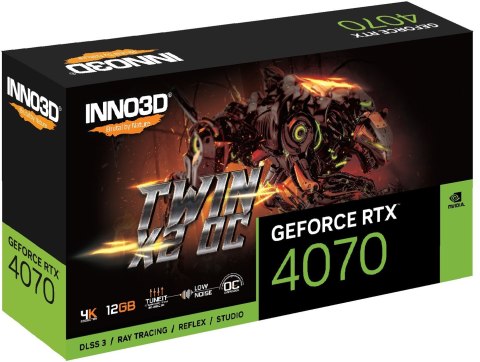 INNO3D GeForce RTX 4070 Twin X2 OC, 12288 MB GDDR6X INNO3D GeForce RTX 4070 Twin X2 OC, 12288 MB GDDR6X