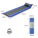 Mata samopompująca z poduszką NILS CAMP NC4349 niebiesko-szara - 3 cm