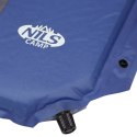 Mata samopompująca z poduszką NILS CAMP NC4349 niebiesko-szara - 3 cm
