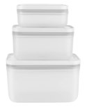 Zestaw 3 plastikowych pojemników prostokątnych Zwilling Fresh & Save