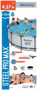 Basen stelażowy Bestway 4,57m x 1,22m 56438