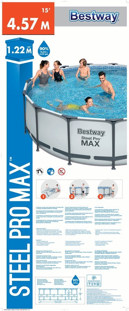 Basen stelażowy Bestway 4,57m x 1,22m 56438 Basen stelażowy Bestway 4,57m x 1,22m 56438