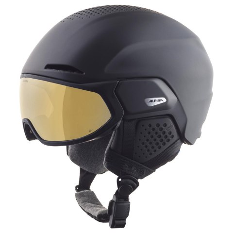 Kask zimowy ALPINA ALTO Q-Lite black matt (gold mirror) 59-63 Kask zimowy ALPINA ALTO Q-Lite black matt (gold mirror) 59-63