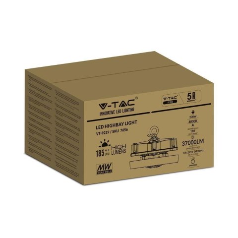 Oprawa V-TAC SKU7656 VT-9219 4000K 200W 37000lm Oprawa V-TAC SKU7656 VT-9219 4000K 200W 37000lm