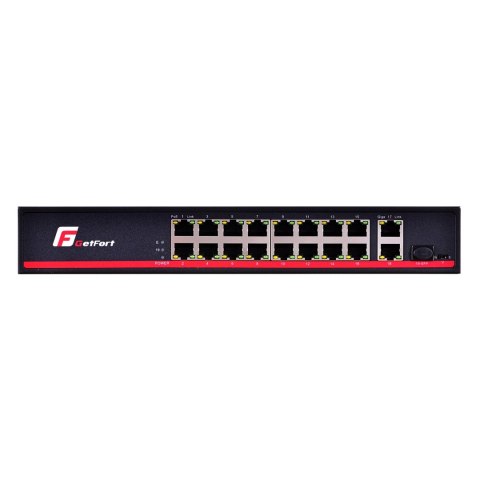 SWITCH POE GETFORT 16 x POE + 2GE UPLINK + 1 SFP SWITCH POE GETFORT 16 x POE + 2GE UPLINK + 1 SFP