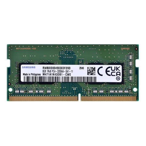 Samsung SO-DIMM 8GB DDR4 1Rx8 3200MHz PC4-25600 M471A1K43DB1-CWE Samsung SO-DIMM 8GB DDR4 1Rx8 3200MHz PC4-25600 M471A1K43DB1-CWE