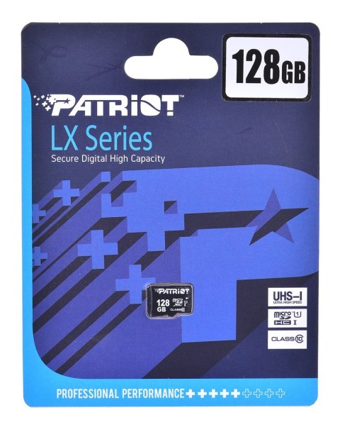Patriot LX Series microSDHC 128GB Class 10 UHS-I Patriot LX Series microSDHC 128GB Class 10 UHS-I