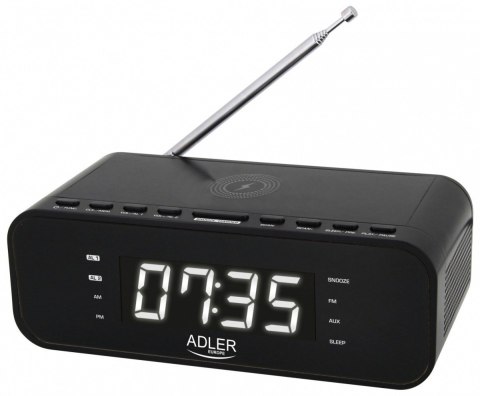Radiobudzik ADLER AD 1192b czarny Radiobudzik ADLER AD 1192b czarny