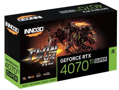 Karta graficzna INNO3D GeForce RTX 4070 Ti SUPER TWIN X2 Karta graficzna INNO3D GeForce RTX 4070 Ti SUPER TWIN X2