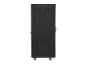 LANBERG SZAFA STOJĄCA RACK 19" 27U 600X600 DRZWI SZKLANE LCD CZARNA FF01-6627-12BL (FLAT PACK)