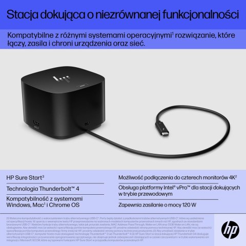 HP Stacja dokująca Thunderbolt 120 W G4 HP Stacja dokująca Thunderbolt 120 W G4