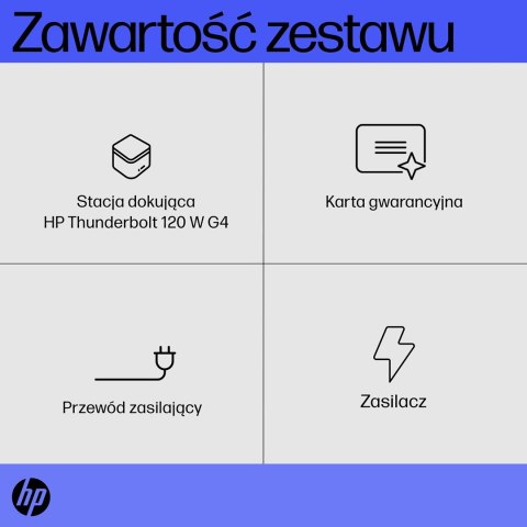 HP Stacja dokująca Thunderbolt 120 W G4 HP Stacja dokująca Thunderbolt 120 W G4