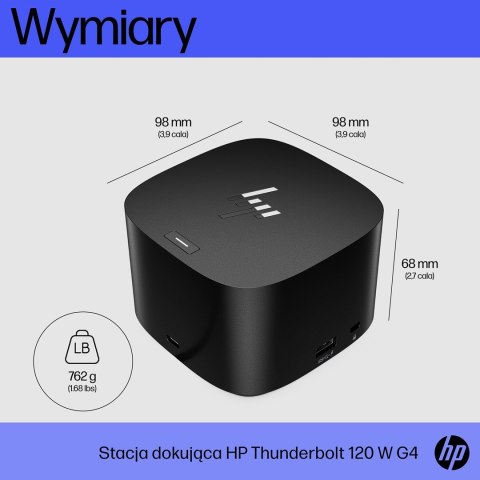 HP Stacja dokująca Thunderbolt 120 W G4 HP Stacja dokująca Thunderbolt 120 W G4