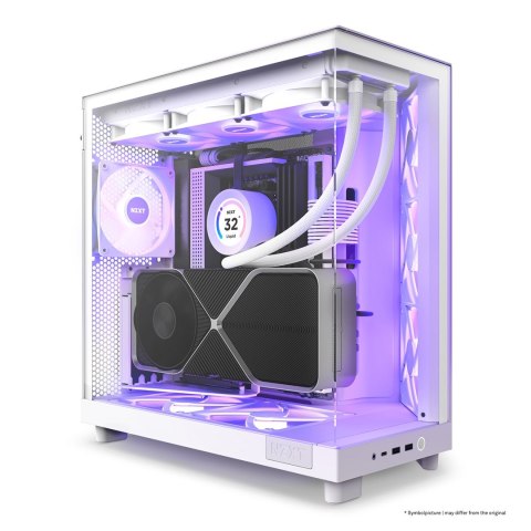 NZXT H6 Flow RGB Midi-Tower - Biały NZXT H6 Flow RGB Midi-Tower - Biały