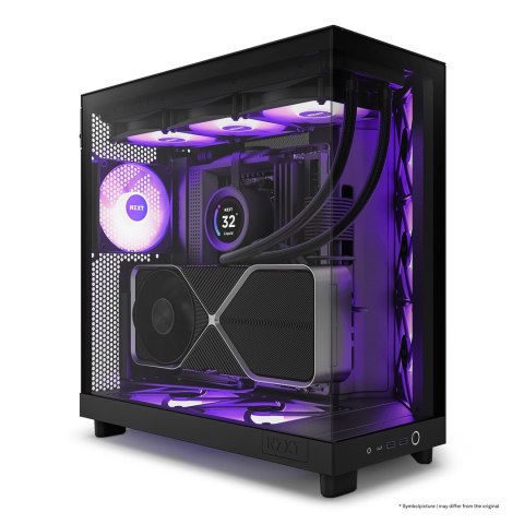 NZXT H6 Flow RGB Midi-Tower - Czarny NZXT H6 Flow RGB Midi-Tower - Czarny