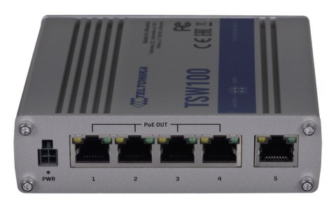 Teltonika TSW100 Switch PoE 5x Gigabit Ethernet Teltonika TSW100 Switch PoE 5x Gigabit Ethernet
