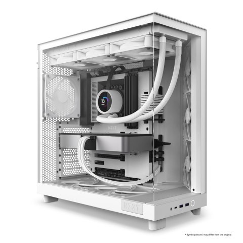 Wieża midi-tower NZXT H6 Flow - biała Wieża midi-tower NZXT H6 Flow - biała