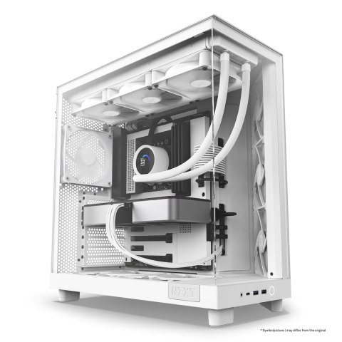 Wieża midi-tower NZXT H6 Flow - biała Wieża midi-tower NZXT H6 Flow - biała