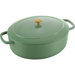 Garnek żeliwny owalny Ballarini Bellamonte - Zielony, 7.5 ltr