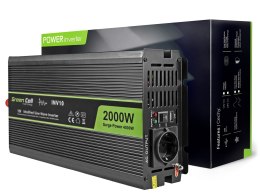 PRZETWORNICA NAPIĘCIA INWERTER Green Cell 12V -> 230V 2000W/4000W MODYFIKOWANA SINUSOIDA INV10