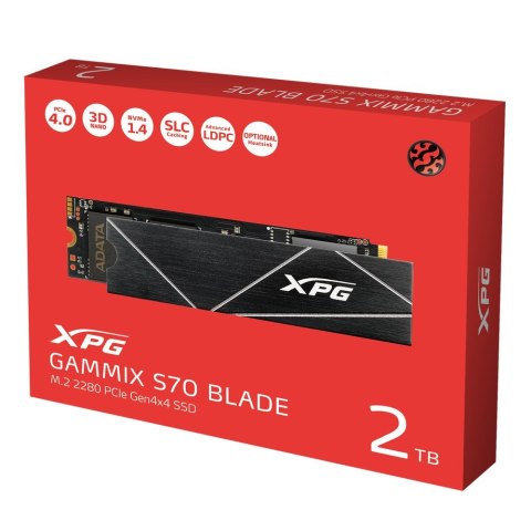 Dysk SSD ADATA XPG GAMMIX S70 BLADE 2TB M.2 2280 PCIe Gen3x4 Dysk SSD ADATA XPG GAMMIX S70 BLADE 2TB M.2 2280 PCIe Gen3x4