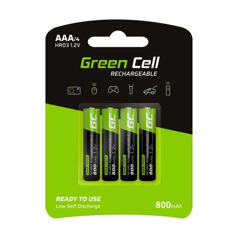 GREEN CELL AKUMULATORKI PALUSZKI 4X AAA R3 800MAH GREEN CELL AKUMULATORKI PALUSZKI 4X AAA R3 800MAH